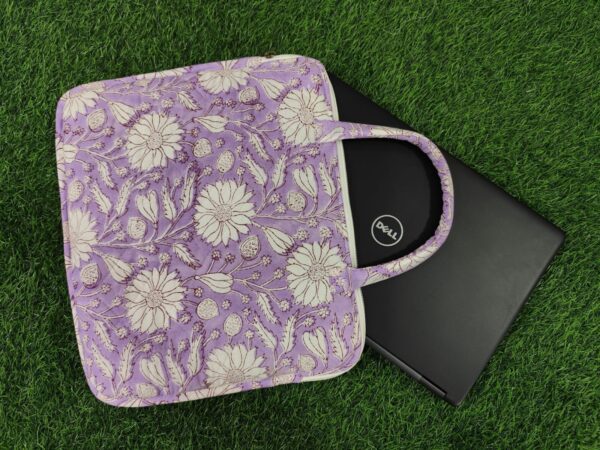 Handblock Fluffy Laptop Bag with Handle 🛍