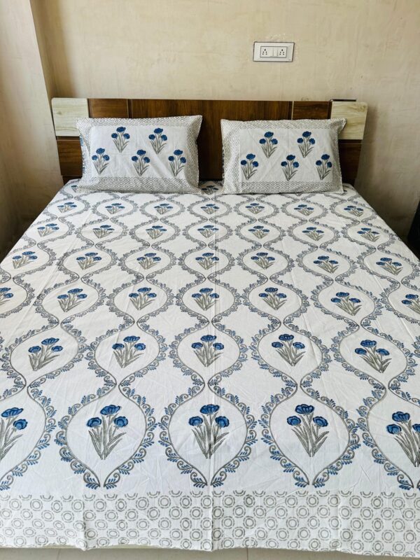 🌿 Premium Wooden Handblock Collection – 3PC Bedding Set