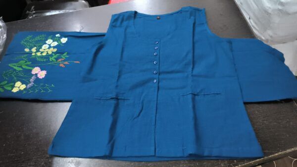 Embroidered Cotton Slub Co-ord Set