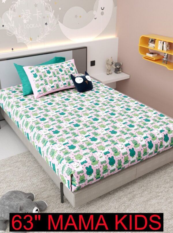 Mama Kids Single Bedsheet with 1 Pillow Cover