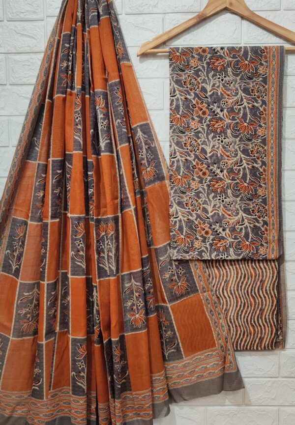 🍁100% Cotton Hand Block Printed Suit fabrics with Mul Mul Dupatta