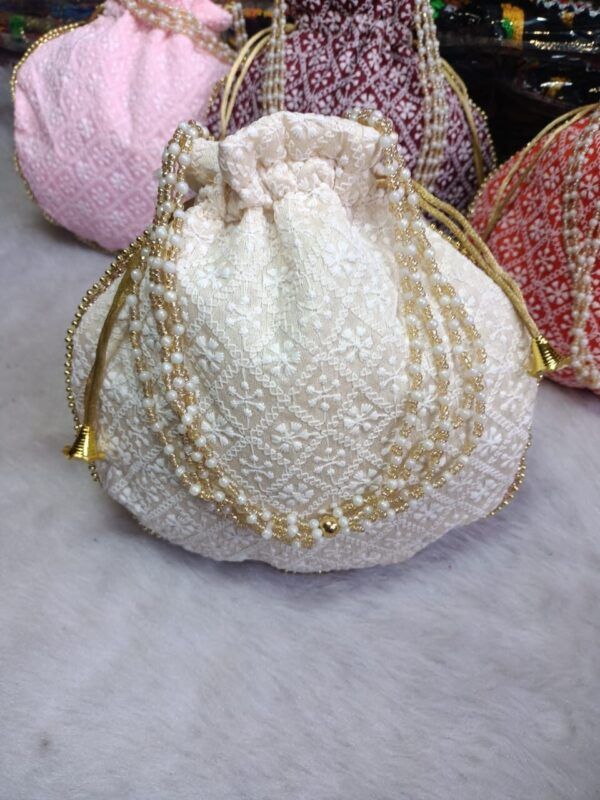 Chikankari Potli Bags