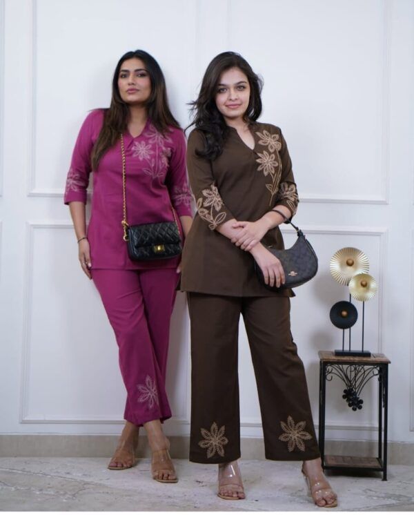New Cotton Co-ord Set – Embroidered | Summer Collection