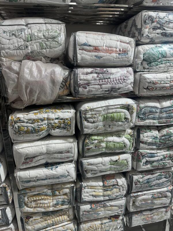Premium Cotton Mulmul Rui Filling Razai Set (4 PCS)