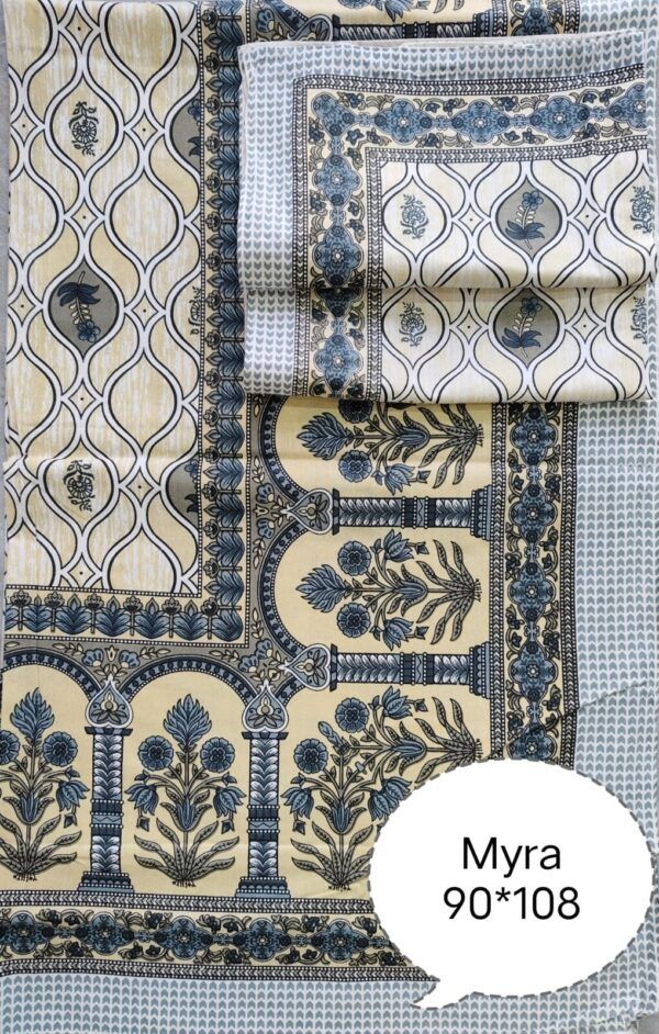 🌞 Summer Special – Myra Collection King Size Bedsheet Set 🌝