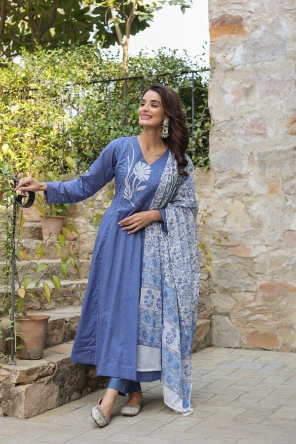New Launch – Premium Cotton Kurti Pant Dupatta Set ❣️