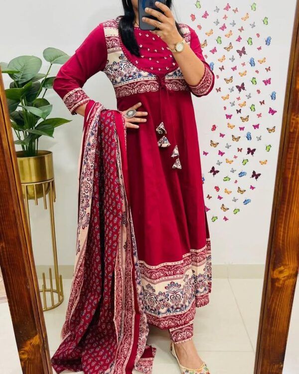 Summer Special Choli Pattern – 3 Pc Anarkali Suit