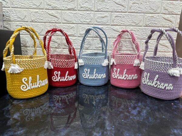 🌸 Handmade Woven Bag – “Shukrana” Collection