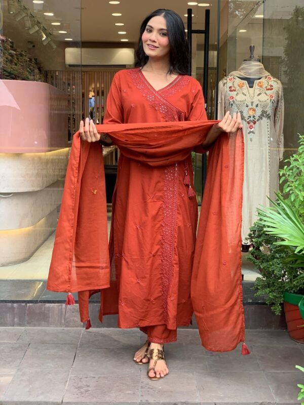 🌸✨ New Launch – Designer Cotton Embroidered Suit Set ✨🌸