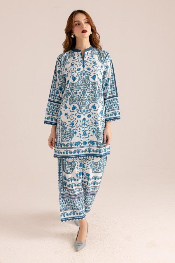 New Launch — Floral Printed Blue Coord Set