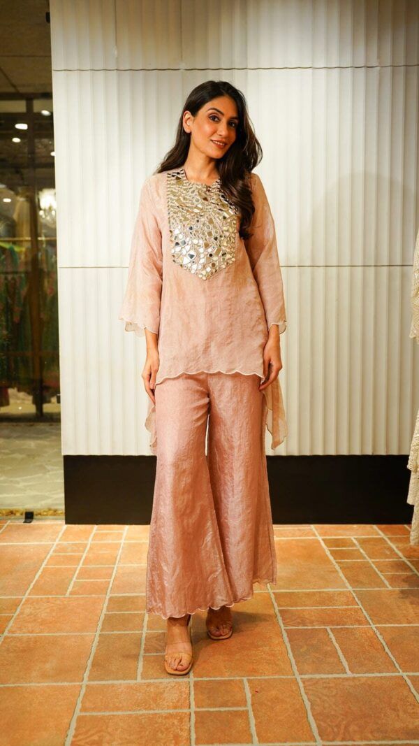 F4U-1048 – Premium Tebby Silk Designer Festive Co-ord Set