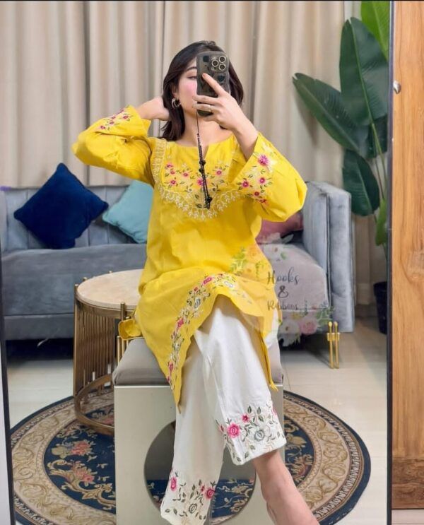 Red Embroidered Co-ord Set