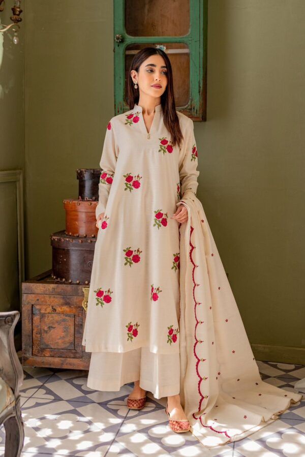 New Launch – Printed Suit with Straight Palazzo & Latkan Neckline