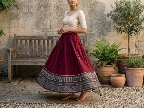Cotton Skirt with 4 Meter Flare